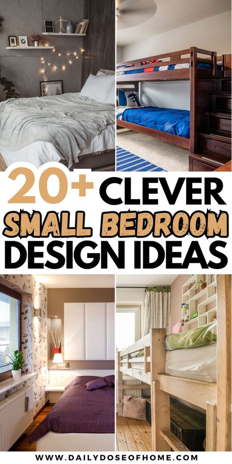 small bedroom design ideas Bedroom Zoning Ideas, Design Ideas For Small Bedrooms, Bookshelf Headboard Ideas, Indian Small Bedroom Design, Small Studio Bedroom Ideas, Multi Purpose Bedroom Ideas, Teenage Small Bedroom Ideas, Bedroom Ideas For Small Bedrooms, Modular Bedroom Design