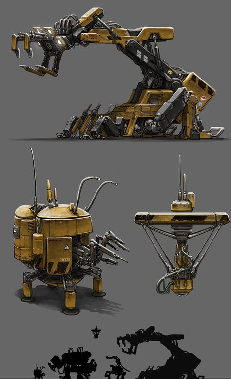 Industrial Vehicles, Construction Vehicle, Construction Mech, Sci Fi Construction, Construction Robot, Space Mining, Construction Robot Concept Art, Machinery Concept Art, Construction Vehicle Concept Art