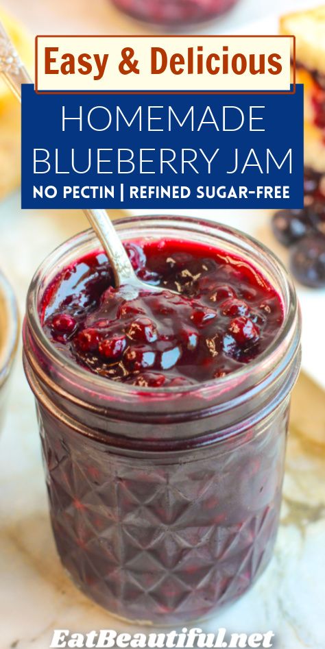 Sugar Free Freezer Jam, Blueberry Freezer Jam, Homemade Blueberry Jam, Aip Keto, Sugar Free Jam Recipes, Blueberry Jelly, Blueberry Jam Recipe, Sugar Free Jam, Homemade Jelly