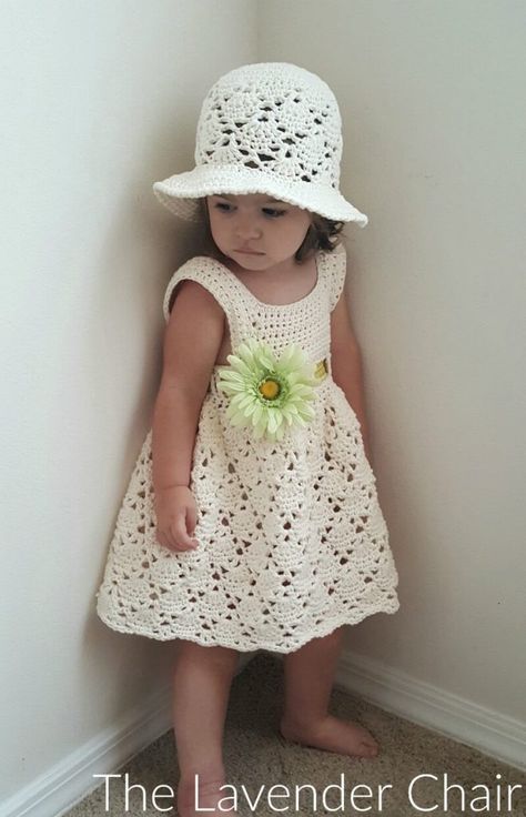 Vintage Toddler Dress Crochet Pattern - The Lavender Chair Lavender Chair, The Lavender Chair, Vestidos Bebe Crochet, Vintage Toddler Dress, Toddler Dress Patterns, Black Crochet Dress, Crochet Toddler, Vintage Toddler, Crochet Baby Girl