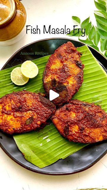 Annoos Recipes on Instagram: "Fish Masala Fry 🐟❤️

.
❌❌ No Repost ❌❌

.
To marinate:

Fish -400gms
Red chilli powder-1 tbsp
Turmeric powder-1/2 tsp
Salt to taste 
Lemon juice-1/2 tsp

For masala :

Shallots-6 to 8
Ginger -a small piece 
Garlic- 3 cloves 
Curry leaves 
Red chilli powder-2 tsp
Turmeric powder-1/2 tsp
Black peppercorns-1/2 tsp
Lemon juice-1 tsp
Salt to taste
Water -1/2 tbsp

Oil -2 tbsp 
Curry leaves 

.
#fishfry #spicyfishfry #masalafishfry #fishrecipes #annoosrecipes #reels #food #recipes #trending #foodporn #reelsvideo #nonvegetarian #reelitfeelit #trendingreels #foodblogger#fish" Fish Curry Powder Recipe, Masala Fish Fry, Fish Masala, Masala Fish, Powder Recipe, Turmeric Powder, Fish Curry, Red Chilli, Curry Leaves