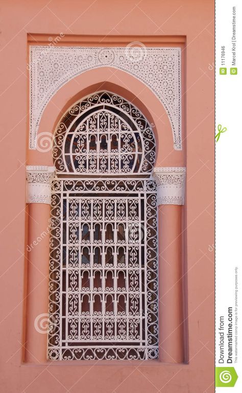 Arabic Mosque, Moroccan Window, Metal Grill, Arabic Style, White Culture, Store Window, Marrakech Morocco, Styled Stock Photos, Reno Ideas