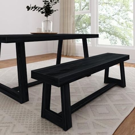 Farmhouse Dining Benches, Dining Table Bench Seat, Simple Bench, Wood Entryway Bench, Simple Benches, Wood Dining Bench, Solid Wood Benches, Dining Table Rustic, Solid Wood Kitchens