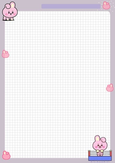 Bt21 Cooky, Printable Paper Patterns, Memo Pad Design, Samsung Notes, Note Pad Design, Note Writing Paper, Paper Background Design, Memo Notepad, Astuces Diy