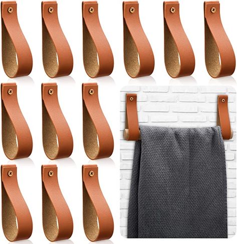 Amazon.com: PU Leather Wall Hooks Wall Hanging Straps Pu Leather Curtain Rod Holder Towel Holders for Wall Faux Leather Strap Hanger Wall Mounted Pu Leather Hooks for Towel Bathroom Kitchen(Yellow,12 Pieces) : Home & Kitchen Leather Curtain Rod Holder, Kitchen Yellow, Hooks For Towels, Hanging Curtain Rods, Towel Hangers For Bathroom, Kitchen Door Knobs, Curtain Rod Holders, Towel Bathroom, Towel Rod