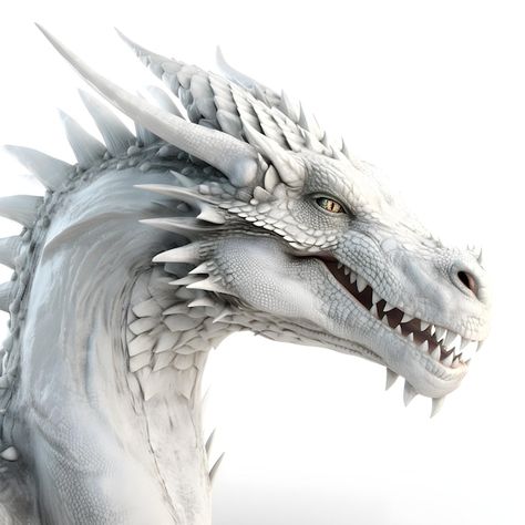 Photo a white dragon with a blue nose an... | Premium Photo #Freepik #photo #dragon-art #dragon-head #dragon-illustration #dragon-face Dragon Side Profile, Dragon Head Reference, Dragon Profile, Dragon Head Drawing, Blacksmith Art, Dragon Staff, Sketchy Art, Staff Ideas, Color Projects