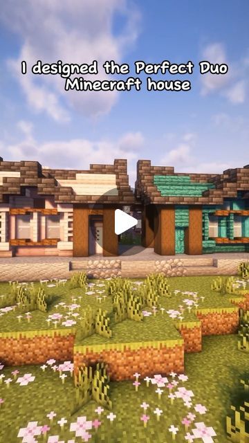 Aruna on Instagram: "💖 The perfect Duo Minecraft house! // tutorial // speedbuild - #minecraft #minecraftbuilding #minecraftbuildingideas #minecrafttutorial #minecraftbuilds #Minecraftbuildideas #minecraftspeedbuild" Duo Minecraft Houses, Minecraft Duo House, Minecraft House Tutorial, House Tutorial, Minecraft House, Minecraft Tutorial, Minecraft Building, Minecraft Houses, Minecraft