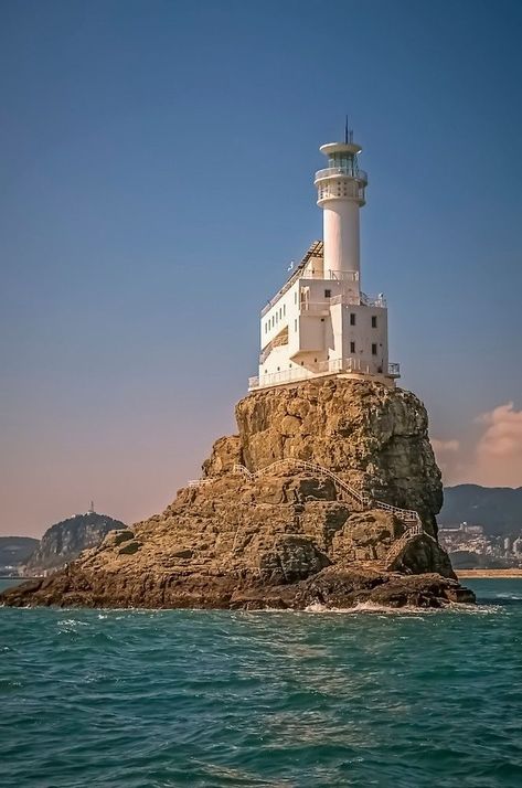 Lighthouse Island, Busan Korea, Exhibition Room, Busan South Korea, Lighthouse Photos, Lighthouse Pictures, South Korea Travel, Ferry Boat, Beautiful Lighthouse