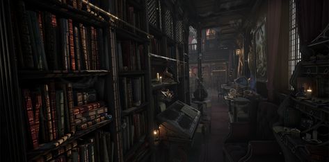 ArtStation - Ancient Library - Game Ready, Jefferson Bacquey Habrylo Ancient Library, Library Games, Detective Aesthetic, Private Library, Devian Art, Winter Palace, Library Aesthetic, Victorian Aesthetic, Library Art