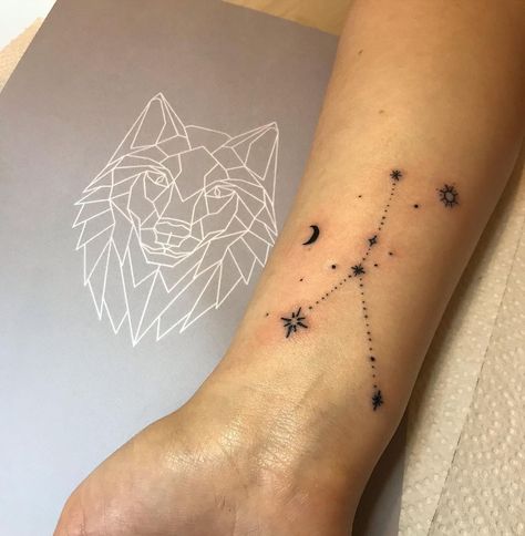 Cancerian Constellation Tattoo, Cancerian Tattoo For Women, Star Constellation Tattoo, Larkspur Tattoo, Glyph Tattoo, Astrology Tattoo, Tattoos Mandala, Zodiac Tattoos, Tattoo Signs