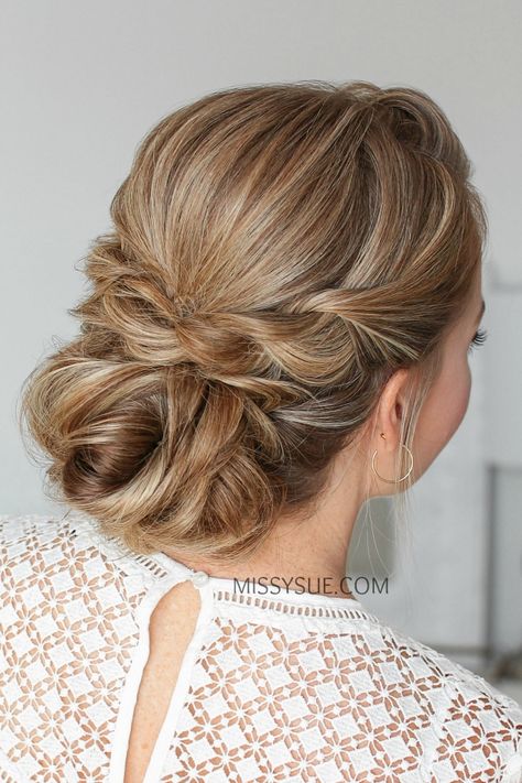 Low Bun Upstyle, Twisted Low Bun, Prom Hair Updo Elegant, Cute Hairstyles Updos, Missy Sue, Mums Wedding, Low Updo, Prom Hair Updo, Easy Updo Hairstyles