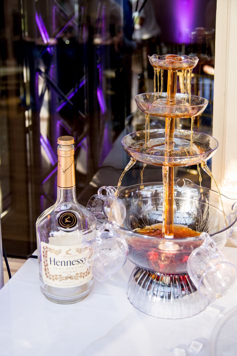 Hennessy Fountain Hennessy Wedding Ideas, Hennessey Theme Party Ideas, Hennessey Aesthetic, Hennessy Party Ideas Decor, Hennessy Wedding, Hennessy Party, 38 Birthday, Party Guy, Groomsman Attire