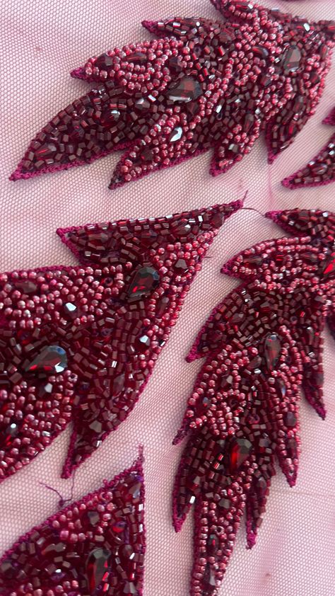 Handwork Gown Designs, Surface Ornamentation, Cutdana Work, Gown Indian, Reception Bride, Reception Look, Handmade Flowers Fabric, From Miss To Mrs, Bead Embroidery Patterns