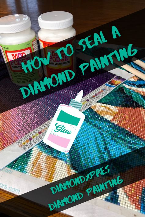 Sealing Diamond Art, Sealing Diamond Painting, How To Seal Diamond Painting, Diamond Painting Videos, Diamond Dots Craft, Diamond Painting Tips, Diamond Dots, Business Art, Diamond Dotz