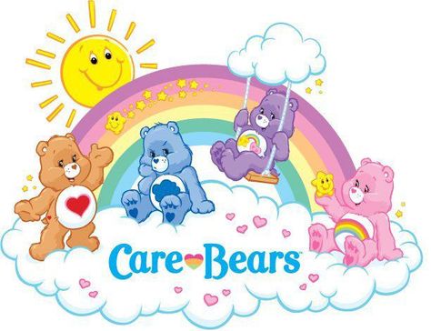 Care bears Logos Care Bears Birthday Party, Care Bears Vintage, Care Bear Party, Care Bear Birthday, Care Bears Cousins, Bear Clipart, Bear Pictures, Bear Logo, Rainbow Brite