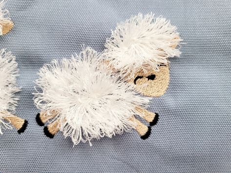 "Single Sheep Fringed fluffy chenille sheep small, machine embroidery designs  2, 2.5, 3 and 3.5 inches awesome fringe fur sheep  One sheep  Sizes 2 inches 2.5 inches 3 inches 3.5 inches 100 % safe to wash. The design has a special seam holding fringe in place. It is easy. Embroider the design as usually appliqueing. Large satin stitches will be loose. Once you complete stitching the design turn over your hoop and cut the bobbin thread, under large satin stitches. Turn the hoop back over and flu Baba Black Sheep Birthday Theme, Fringed Embroidery, Sheep Embroidery, Ostrich Bird, Fluffy Sheep, Funny Sheep, Anemone Flower, Cute Fonts, Pretty Designs