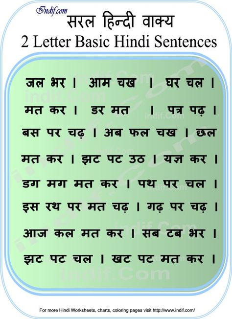 Read Hindi - 2 letter word sentences Two Letter Words Hindi Worksheets, Two Letters Words In Hindi, 2 Letter Words In Hindi, Hindi Two Letter Words Worksheet, Hindi 2 Letter Words Worksheet, Hindi Words For Kids, Hindi Reading For Kids, Reading Beginners, Hindi Sentences