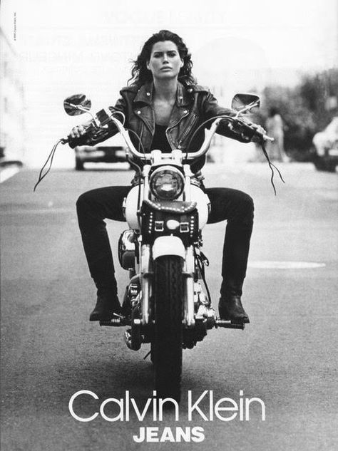 I Have Been Here Before - By Carre Otis — Jejune Magazine Estelle Lefébure, Motos Vintage, Lita Ford, Niki Taylor, Bruce Weber, Retro Bike, Terry Richardson, 90s Supermodels, Ann Margret