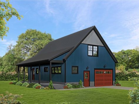 062G-0302: 1-Car Garage Plan with Flex Space Floorplan House, Covered Entry, Entry Storage, Barn Plan, Barndominium Floor Plans, Garage Plan, Garage Apartment, Traditional House Plan, Apartment Plans