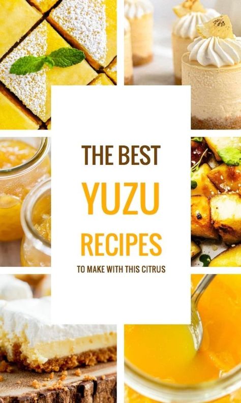 Mango Yuzu Cake, Yuzu Cheesecake Recipe, Yuzu Cake Recipe, Yuzu Dessert Recipe, Yuzu Recipes Desserts, Yuzu Juice Recipes, Yuzu Drink Recipes, Asian Inspired Dessert Recipes, Yuzu Sauce Recipe