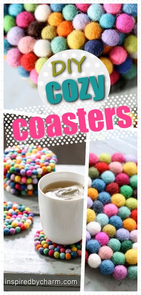 Diy Elderly Crafts, Kids 4h Projects Ideas, Pom Pom Coasters Diy, Easy 4 H Projects Ideas, Quick Diy Projects, Useful Crafts For Adults Easy Diy, Crafts To Do With The Elderly, Elderly Craft Ideas, Easy Craft Ideas For Seniors