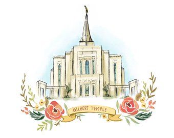 Gilbert Arizona Temple, Gilbert Temple, Mormon Wedding, Temple Painting, Mormon Art, Temple Lds, Ogden Utah, Temple Pictures, Church Pictures