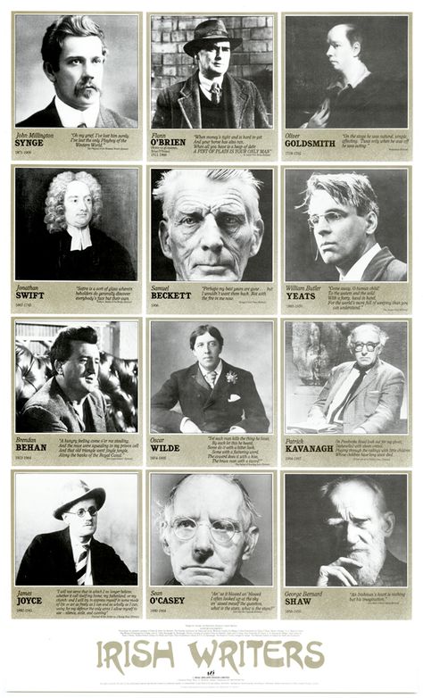 Poster of Classic Irish Writers Irish Literature, Irish Authors, John Boyne, Irish Catholic, English Poets, Light Girls, Irish Women, Family Tree Project, Essay Writing Skills