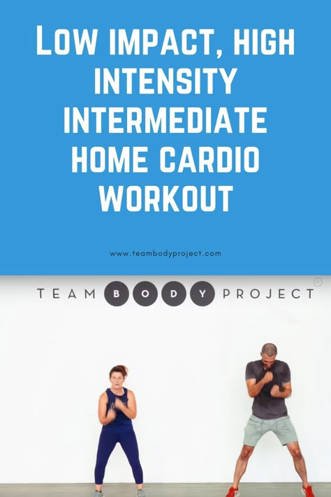 Body Project Workout, Workout Exercises At Home, 30 Minute Cardio Workout, Workouts Weekly, Workout Low Impact, Home Cardio Workout, Hiit Workout Plan, 300 Workout, 30 Minute Cardio