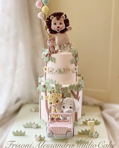 Two Wild Birthday Cake, Wild Birthday Cake, Kids Birthday Morning, Jungle Safari Cake, Two Wild Birthday, Jungle Theme Cakes, Baby Shower Cake Designs, Artist Cake, Carousel Cake