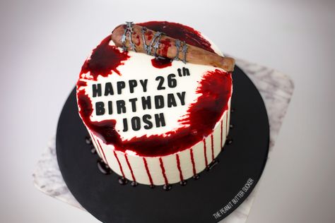 Twd Themed Party, Slasher Birthday Cake, Twd Birthday Cake, The Walking Dead Birthday Party, Walking Dead Birthday Cake, Walking Dead Birthday Party, Walking Dead Birthday, Walking Dead Cake, Walking Dead Party