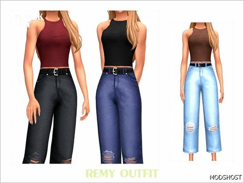 Download Remy Outfit for Sims 4 at ModsHost NOW! YA, A, Teen 6 Swatches Base game compatible Type: Outfits Recoloring Allowed: No #videogames #clothing #sims4cc #teen #mods Sims 4 Teen, Best Mods, Sims 4 Clothing, Latest Hairstyles, Sims 4 Mods, A Teen, Sims 3, Outfits For Teens, Eye Color