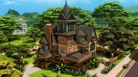 Classic Victorian Manor - The Sims 4 Rooms / Lots - CurseForge Sims 4 Victorian House No Cc, Bloxburg Victorian Mansion Layout, Sims 4 1890 House, Sims 4 Grand Staircase, Old Money House The Sims 4, Sims 4 Victorian Save File, Sims 4 Build Layout, Sims 4 New Orleans House, Sims 4 Victorian House Floor Plans