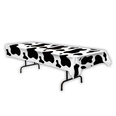 Western Cow Print Table Cover | 54" x 108" Farm Themed Party, Animal Theme Birthday, Farm Animals Theme, Cowboy Birthday Party, Barn Animals, Western Theme Party, Cow Spots, Western Parties, Farm Birthday Party