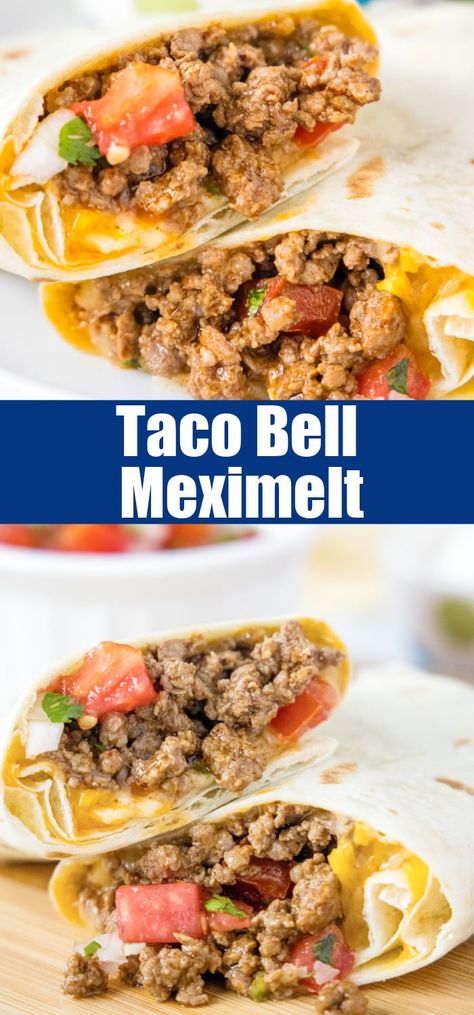 Taco Bell Maxi Melt, Skinnytaste Meximelt, Mexi Melt Recipe, Taco Bell Mexi Melts, Taco Bell Meximelt Copycat Recipes, Beef Meximelt Recipe (taco Bell Copycat), Taco Bell Meat Recipe Copycat, Meximelts Recipe, Mexi Melt Taco Bell