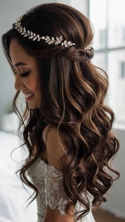 15 Stunning Bridesmaid Hair Ideas for Every Length - TecArticles Wedding Hairstyles For Short Hair Bob Bridesmaid Half Updo, Brides Hairstyles Medium Length, Half Up Half Down Updo, Wedding Bangs, Bridesmaid Hair Ideas, Bridesmaid Hair Inspo, Ponytail Braid, Half Up Wedding, Short Ponytail