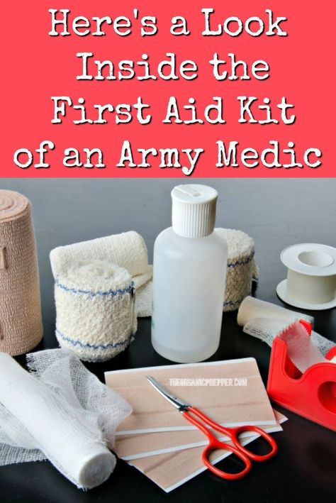 First Aid Kit Checklist, Diy First Aid Kit, Survival First Aid Kit, Army Medic, Emergency First Aid Kit, Emergency Prepardness, Emergency Survival Kit, Emergency Preparedness Kit, Medical Bag