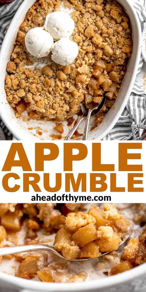 Apple Crumble Apple Crisp Crumble, Apple Recipes Dinner, The Best Apple Crumble, Fall Dessert Recipes Apple, Best Apple Crumble Recipe, Best Apple Crumble, Apple Crumble Topping, Apple Crisp Without Oats, Apple Crisp Pie