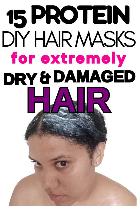 15 DIY Protein Hair Masks & Treatments For Damaged Hair – The Curly Hair Journey Treatments For Damaged Hair, Best Diy Hair Mask, Curly Hair Journey, Hair Masks For Dry Damaged Hair, Protein Hair Mask, Damaged Hair Diy, Avocado Eggs, Protein Hair, Coconut Oil Hair Growth