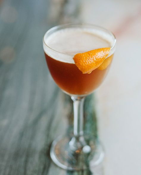 The Scofflaw Cocktail - Imbibe Magazine Scofflaw Cocktail Recipe, Vintage Cocktails, Orange Bitters, Dry Vermouth, Fancy Cocktails, Cocktail Garnish, Boozy Drinks, Rye Whiskey, Champagne Cocktail