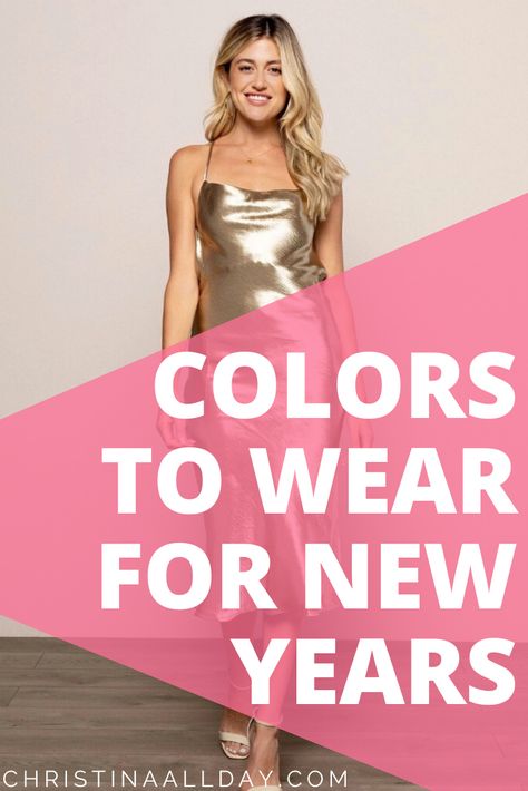 Colors to Wear for New Years  Metallics and green. Those are the colors the fashion experts are saying you should wear on New Years Eve.  What Color Should you Wear on New Years Eve? Click here! Colors For New Years, New Years Colors, Family Resources, New Years Dress, Kids Board, Special Needs Kids, Working Mom, Fashion Tv, New Year’s Eve