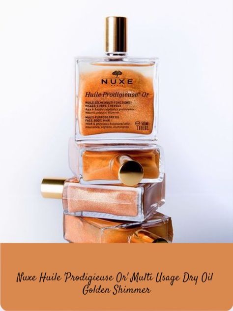 Nourishes, softens and illuminates for a radiant look
Perfect for face, body, and hair, made from 98% natural ingredients
Luxurious Made-in-France formula
Vegan-friendly and cruelty-free
Shimmering version of the bestselling NUXE Huile Prodigieuse with a captivating fragrance
Key Ingredients: Tsubaki Oil, Argan Oil, Sweet Almond Oil #bodyoils #skincare #smoothskin #softskin #hydration #healthyglow #bodycare #beautyessentials #skincareroutine #luxuryskincare Body Oils, Dry Oil, Healthy Glow, Body Hair, Luxury Skincare, Sweet Almond Oil, Skin So Soft, Beauty Essentials, Argan Oil