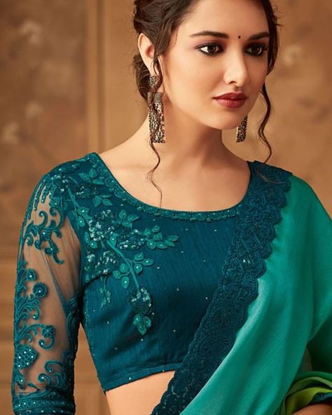 Latest Net Blouse Designs Pattern, Net Saree Blouse Designs, Net Saree Blouse, Netted Blouse Designs, Net Blouse, Net Blouses, Sari Dress, Saree Blouse Designs Latest, Stylish Blouse Design