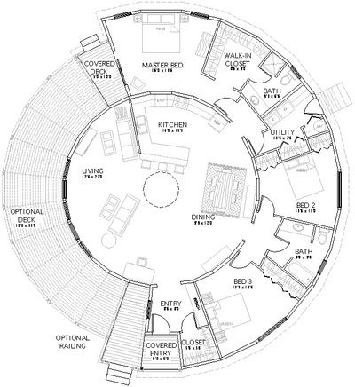 Someday, I want to build a yurt to live in and I love this layout ... Circle Floor Plan Layout, Weird Floor Plans, Round Homes Design, Yurt Layout, Circle Floor Plan, Deck Floor Plan, Yurt Plans, Yurt Design, Yurt Life