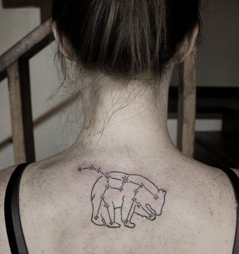 Constellation Meanings, Bear Constellation Tattoo, Ursa Major Tattoo, Lea Tattoo, Bear Constellation, Taurus Constellation Tattoo, Taurus Constellation, L Tattoo, Constellation Tattoo