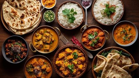 Table Full Of Food, Indian Food Catering, Indian Thali, Gujarati Cuisine, Dal Makhani, Slow Cooked Meat, Cooking App, Corporate Catering, Gujarati Recipes