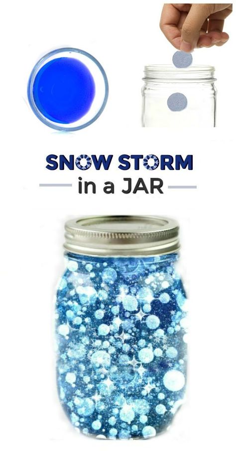 MAKE A SNOW STORM IN A JAR! Experiment for Kids #sciencefairprojects #scienceexperimentskids #scienceforkids #snowstorminajar #snowstorm #preschoolscienceactivities #snowstemactivitiesforkids Snow Storm In A Jar, Storm In A Jar, Winter Science Experiments, Winter Science, Experiment For Kids, Preschool Science Activities, Science Crafts, Winter Activities For Kids, Kid Experiments