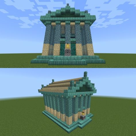 Minecraft Percy Jackson, Camp Half Blood Minecraft, Minecraft Camp, Camp Half Blood Cabins, Percy Jackson Cabins, Minecraft Buildings, Minecraft Architecture, Minecraft Projects, Cabin Design