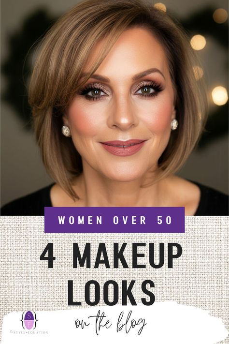 Makeup Looks for Women Over 50 Confidence For Women, Holiday Party Makeup, Makeup Over 40, 40 Fashion Women, Bold Makeup Looks, Holiday Makeup Looks, Toxic Skincare, Blending Eyeshadow, Bold Makeup