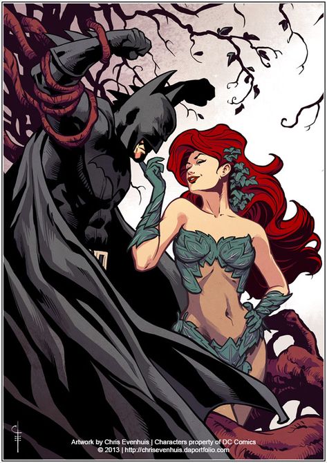 Related image Poison Ivy X Batman, Poison Ivy Pictures, Poison Ivy Comic, Poison Ivy Dc Comics, Poison Ivy Batman, Batman Hush, Fusion Art, Dc Villains, Batman Universe