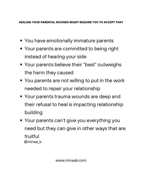 A big part of healing is radical acceptance. Although these truths are painful, acknowledging them can be the first step to healing. #mindfulwithminaa Radical Acceptance, Relationship Building, First Step, The First, Healing, Parenting, Canning, Quick Saves